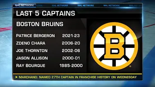 Brad Marchand named captain of the Boston Bruins