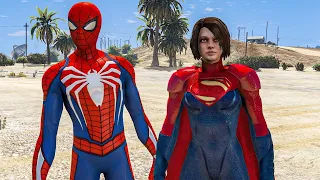 Spider-Man vs Supergirl - GTA 5 Spider-Man mod - CocoBibu