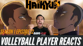 VOLLEYBALL PLAYER REACTS: Haikyu!! Season 1 Episode 12 - The Neko-Karasu Reunion