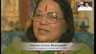 Veteran Actress Bhanumathy shares her experiences with her costar MGR