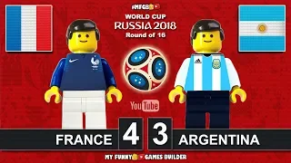 France vs Argentina 4-3 • World Cup 2018 Round of 16 (30/06/2018) All Goals Highlights Lego Football