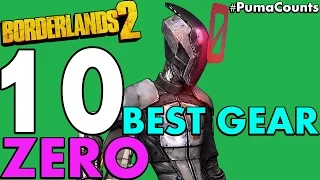 Top 10 Best Guns, Weapons and Gear for Zero The Assassin in Borderlands 2 #PumaCounts