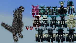 Godzilla Minus One v3 vs Warden Plus | Minecraft Bedrock | Mob Battle