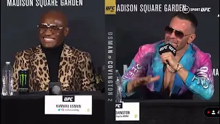 Colby covington owns freak reporter at the press conference #ufc268