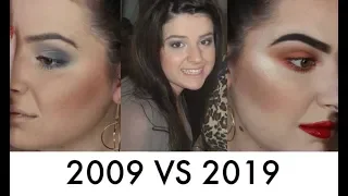 10 YEAR CHALLENGE │2009 VS 2019 │ Viral Glow Up Makeup Tutorial!