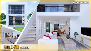 Loft House Design (Box Type) | 5m x 8m with 2Bedroom