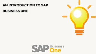 An introduction to SAP Business One