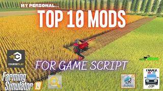 TOP 10 MODS FOR GAME SCRIPT - Farming Simulator 19