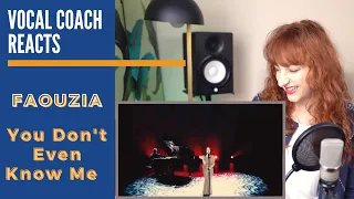 Vocal Coach Reacts to Faouzia - You Don't Even Know Me (Live) - Singing Analysis