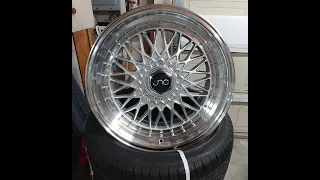 Unboxing Review JNC 004 Rep Wheels Silver Machine Lip 18x9.5" ET25 5x112 or 5x120