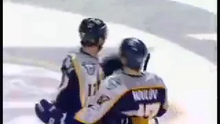 Alex Radulov first NHL career shootout goal for Predators (2006)