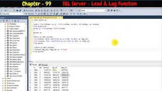 SQL Server - Lead and Lag Function