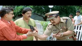 Devaraj Super Reply To Police While Arresting Dr.Vishnuvardhan | Best Scene of Jyeshta Kannada Movie