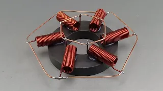 I Make Free Electric Generator From Six Copper Coil Use Magnet