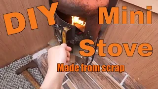 DIY Mini Stove for Mini Cabin #MINISTOVE #MINICABIN #OFFGRID #TINYHOME