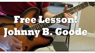 Guitar lesson: Johnny B. Goode inro (Chuck Berry)