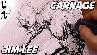 Jim Lee drawing Carnage