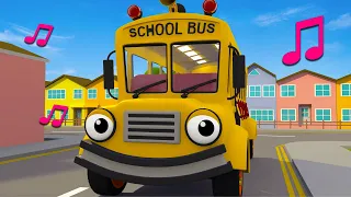The Wheels on the Bus Go Round and Round Song | Gecko's Garage | Nursery Rhymes & Kids Songs