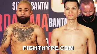 LUIS NERY VS. BRANDON FIGUEROA FULL WEIGH-IN; NERY FLEXES ON FIGUEROA AT FINAL FACE OFF