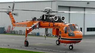 Erickson Sikorsky S-64 Skycrane/Aircrane Startup & Taxi at YYJ