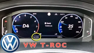 Reset the VW T-Roc trip odometer on the Active Info Display