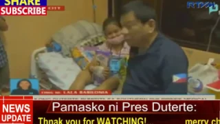 Pres Duterte Visit to SPMC’s-CCBDU and The House of Hope Davao City 24th December 2016