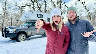 The HARSH REALITY of Snow Camping - We’ve NEVER Seen This Before (Winter Truck Camper Living)