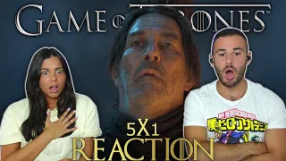 Game of Thrones 5x1 REACTION and REVIEW | FIRST TIME Watching!! | 'The Wars to Come'