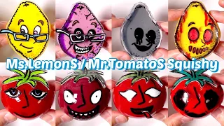 DIY Ms.LemonS🍋/ Mr.TomatoS🍅 Squishy with Nano Tape Series! 🔵Part1🔵