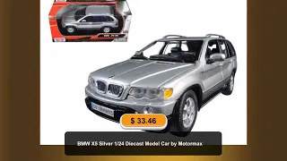 BMW X5 Silver 1/24 Diecast Model Car by Motormax