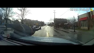 Armed Robbery Suspect vs Police Car