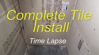 Complete bathroom shower install time lapse start to finish