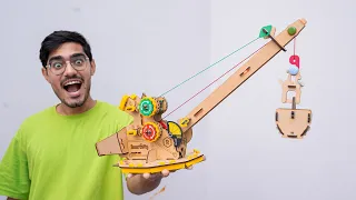 We Built a Fully Working Mini Crane- ये क्रेन कमाल की है | Unboxing & Making