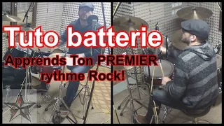 Ton PREMIER rythme Rock à la batterie - APPRENDRE SANS BLABLA