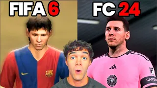 ¡JUEGO CON MESSI EN CADA FIFA!