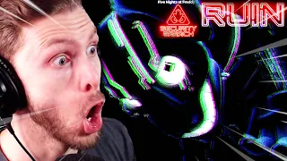 FNAF SECURITY BREACH RUIN DLC GAMEPLAY TRAILER REACTION!!