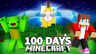 I Survived 100 Days Of BANANA CAT and Attack On in Minecraft Challenge - Maizen