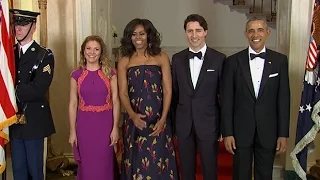 Obama Hosts Justin Trudeau, Canadian Celebrities at US State Dinner