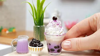 Миниатюрный Напиток Bubble Tea | Крошечный Напиток с Шариками Тапиоки | Мини Кухня