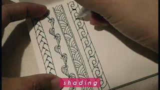 10 Easy Zentangle Border Designs (Step by Step)