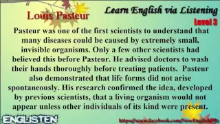 Learn English via Listening Level 3 Unit 1 Louis Pasteur