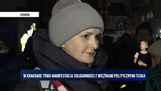 W Krakowie trwa manifestacja solidarnościowa z więźniami politycznymi Tuska!