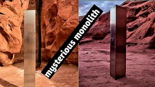 mysterious metal monolith found in Utah desert|  monolith discovered deep in the desert of utah