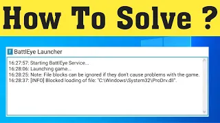 Fix Fortnite Games Launcher Blocked Loading File Error || BattlEye Launcher Error Windows 10/8/7