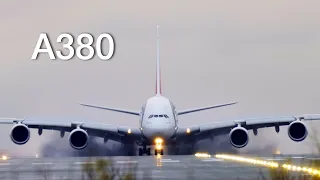 Incredible Airbus A380 Pilot Skills ! Landing on Wet Runway