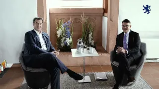 Gemeinsamer Austausch von Boris Rhein und Dr. Markus Söder zur Energieversorgung