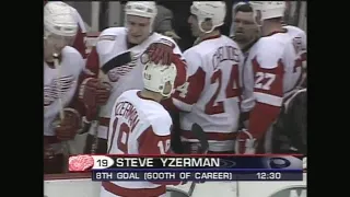 99/00 RS: Edm @ Det Highlights - 11/26/99 (Yzerman's 600th Goal)