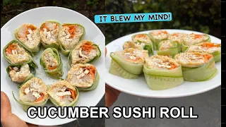 VEGAN CUCUMBER SUSHI ROLL 🍱 You HAVE to try!!