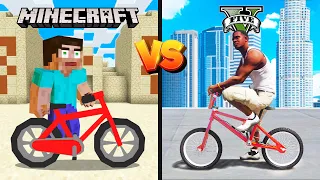 Funny BMX Bike Tests in GTA 5 and Minecraft (Which Will Win?)