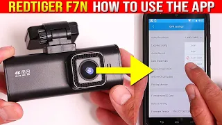 RedTiger F7N How to use APP WiFi & Recommended Settings (4K, 2K, HD, GPS, Park Mode, Time Lapse)